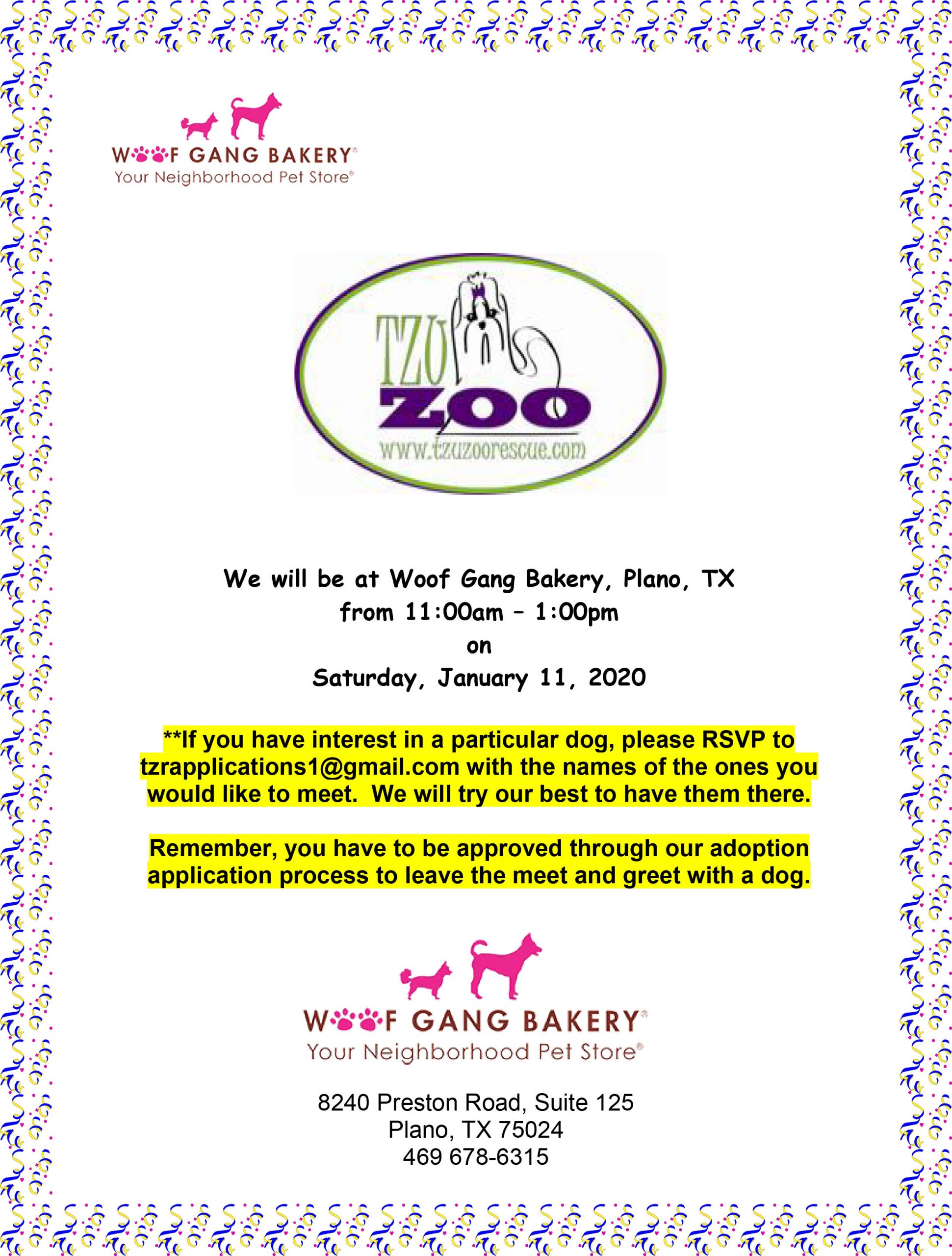 Meet & Greet, Woof Gang Bakery - Plano, TX @ Woof Gang Bakery