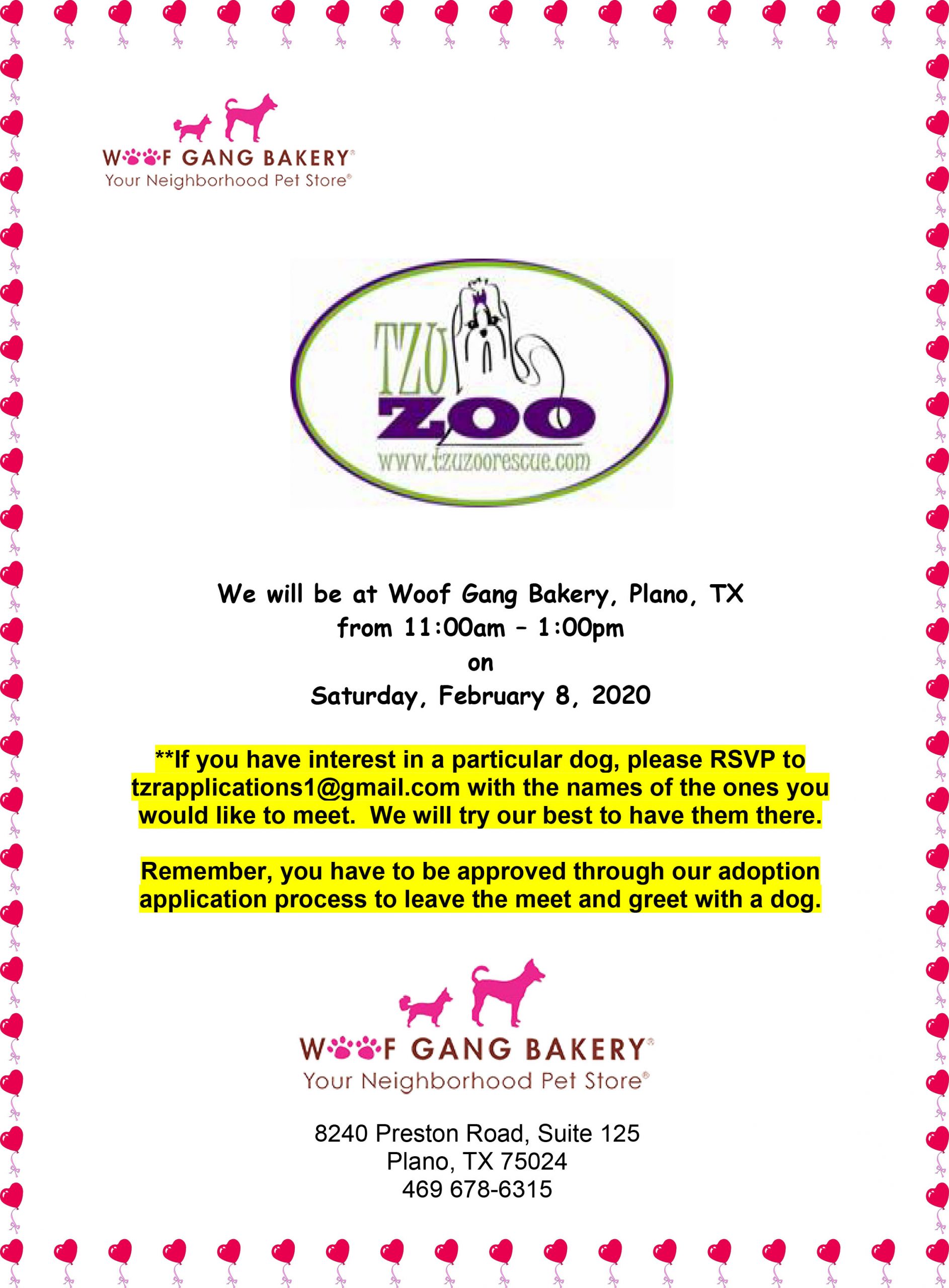 Meet & Greet, Wolf Gang Bakery -  Plano, TX